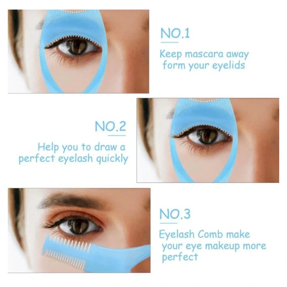 TecUnite Eyelashes Tools 3 in‎ 1 Pink Blue Red pack of 6 - Picture 7 of 7